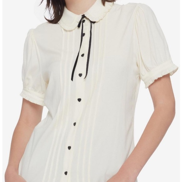 Button Up Collared Hot Topic Blouse - Picture 6 of 6